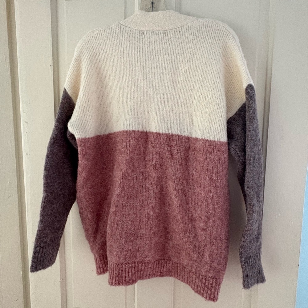 Staccato Cream, Pink, and Gray Cardigan - Picture 6 of 6